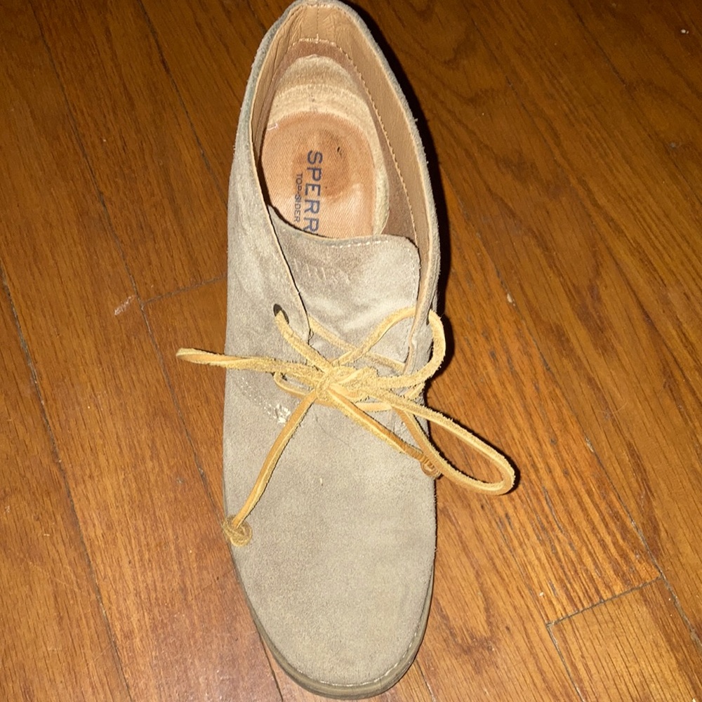 Sperry lace up bootie.